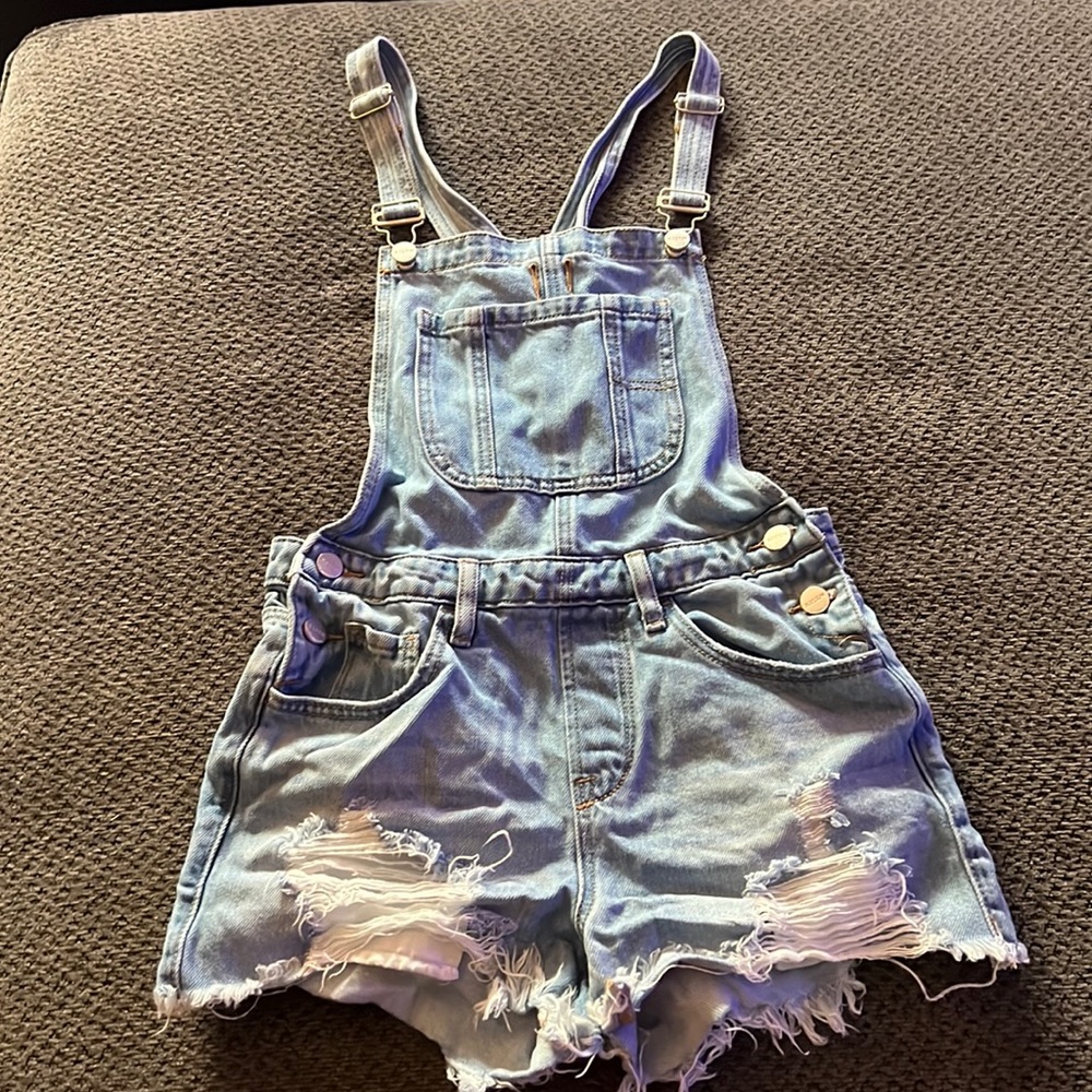 Risen Distressed Shortalls
